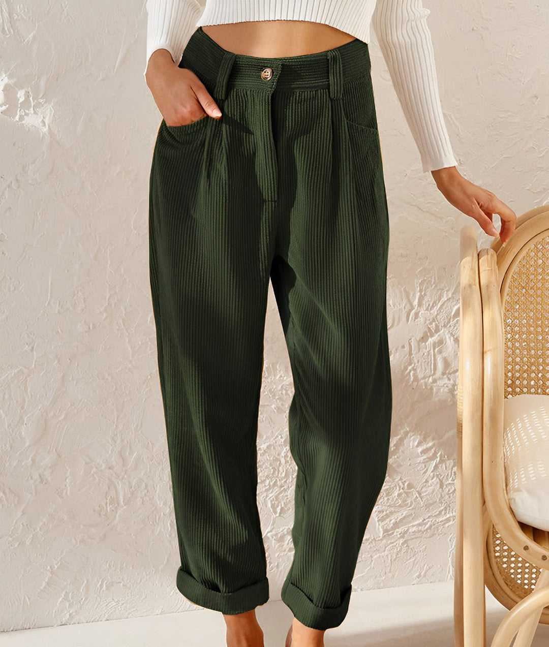 Womens Straight Leg Oversized Wide Trousers