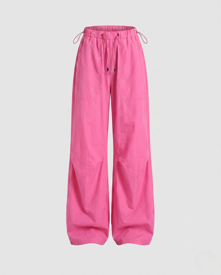 Wide Leg Cargo Trousers Relaxed Fit Women