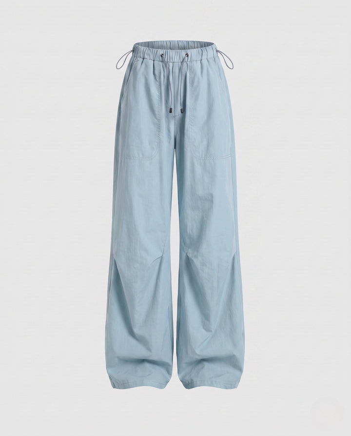 Wide Leg Cargo Trousers Relaxed Fit Women