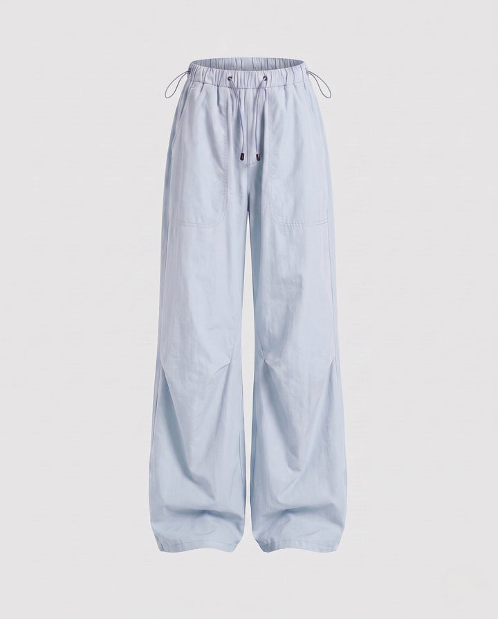 Wide Leg Cargo Trousers Relaxed Fit Women