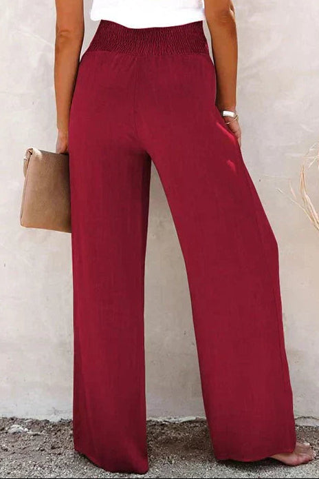 Wide Leg High Waist Sartorial Trousers for Women