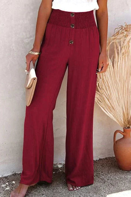 Wide Leg High Waist Sartorial Trousers for Women