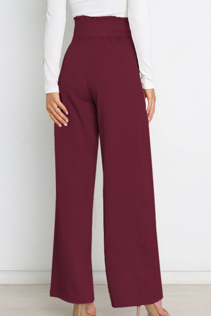 Wide Leg Trousers Slim Fit Womens Dress Pants