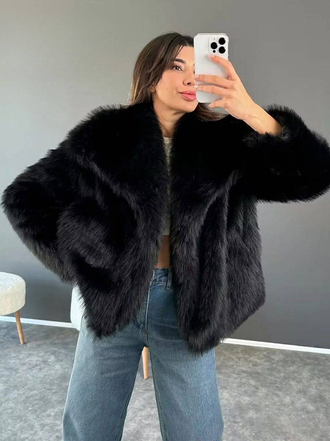 Womens Wrap Notch Lapel Longline Oversized Coat