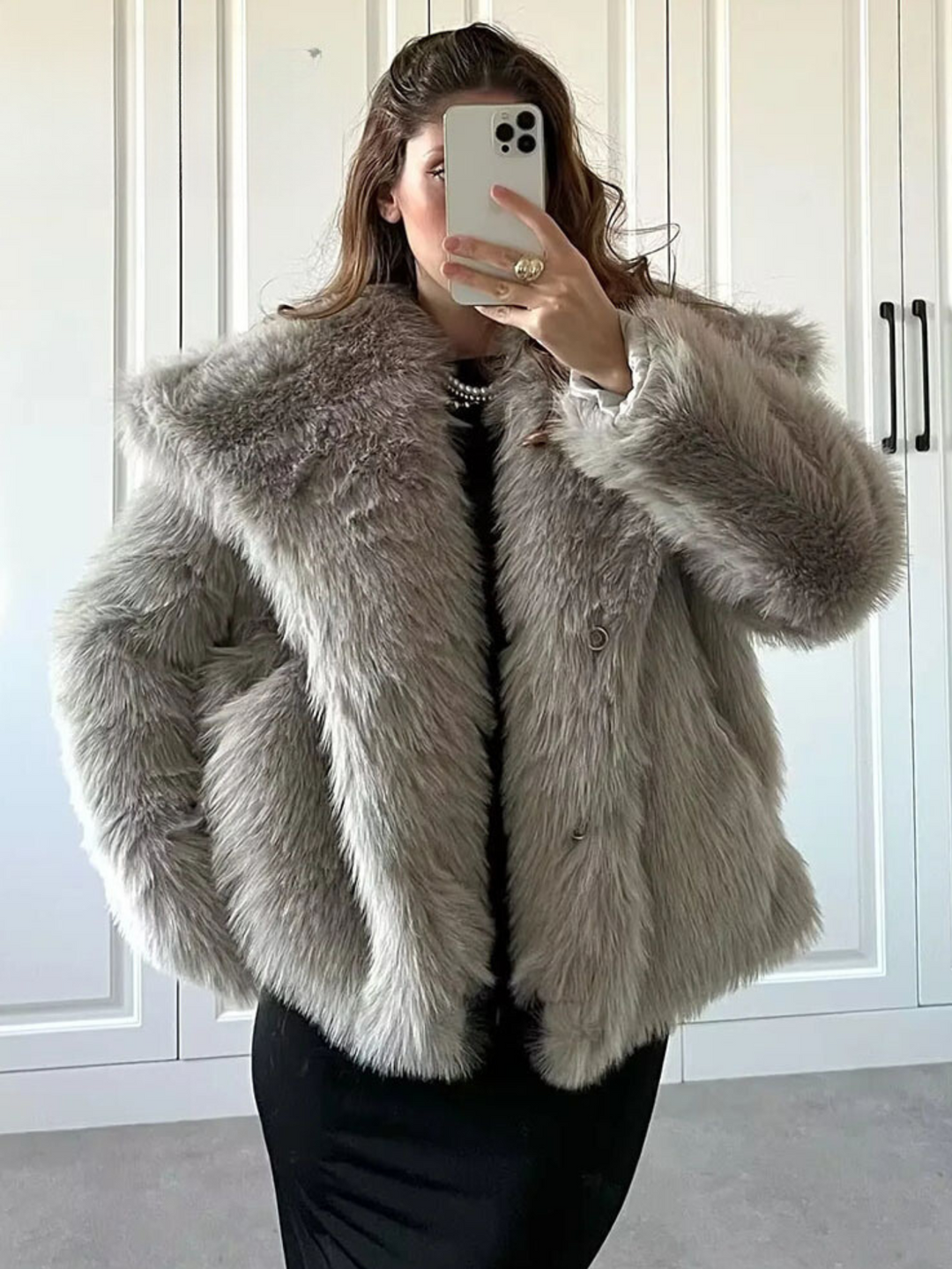Womens Wrap Notch Lapel Longline Oversized Coat
