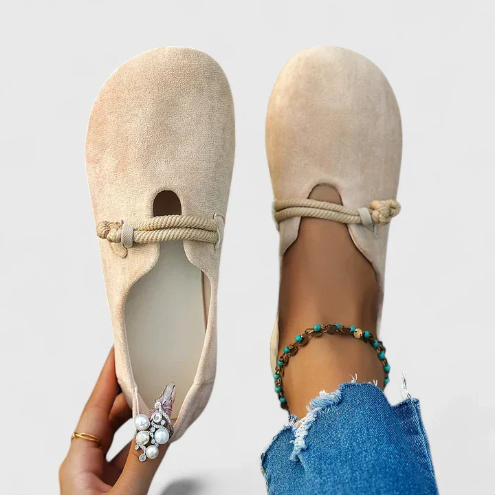 Rope Strap Slip On Flats Round Toe Women