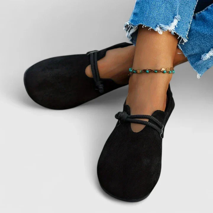 Rope Strap Slip On Flats Round Toe Women