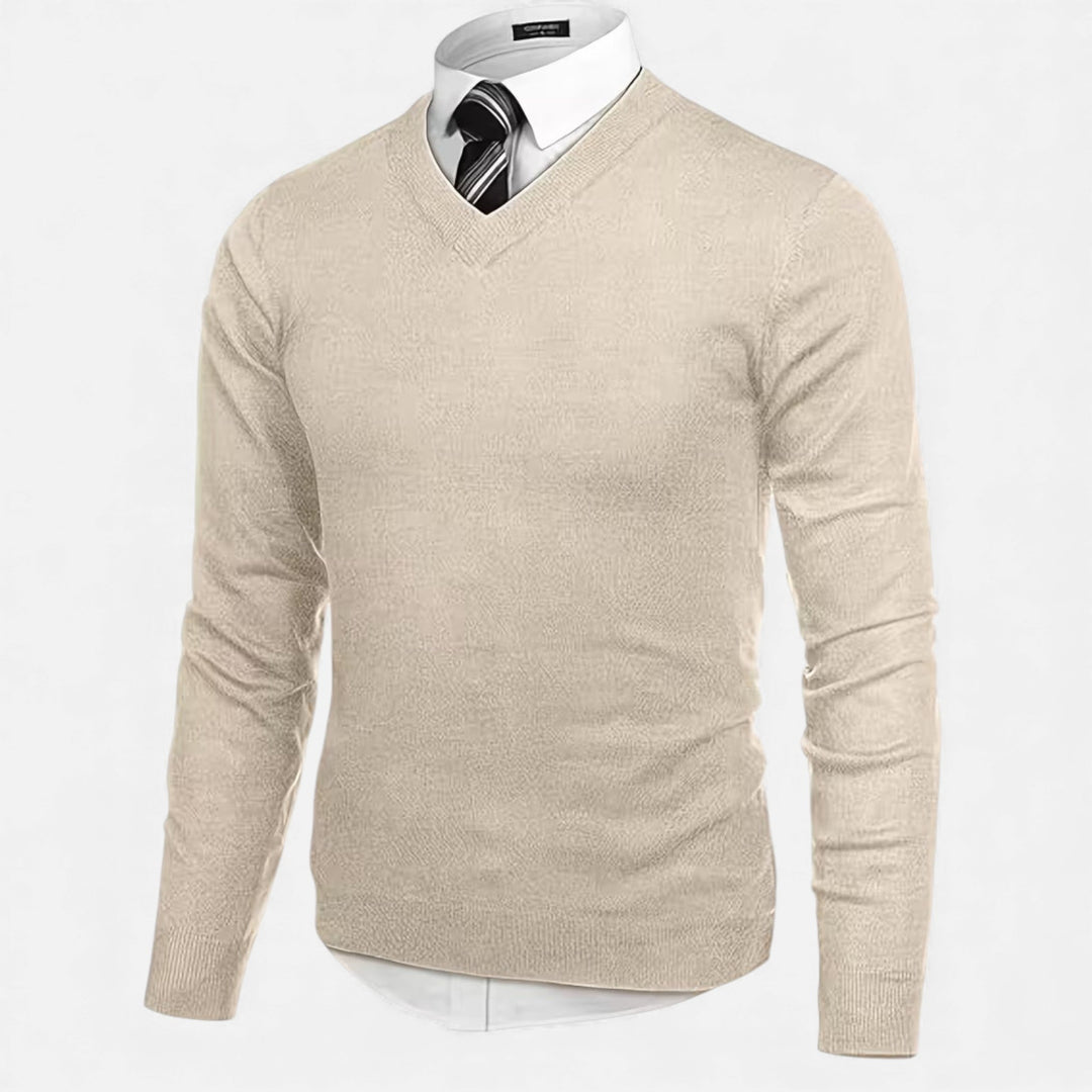 Mens Longline V-Neck Open Front Knit Cardigan