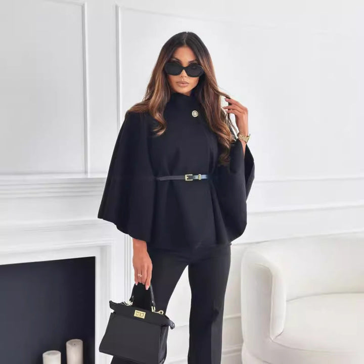 Belted Fit and Flare Longline Coat for Women