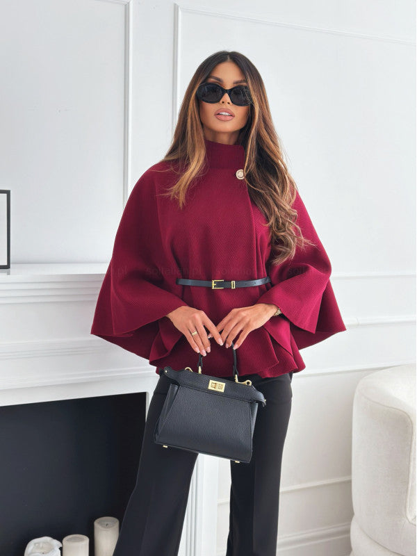 Belted Fit and Flare Longline Coat for Women