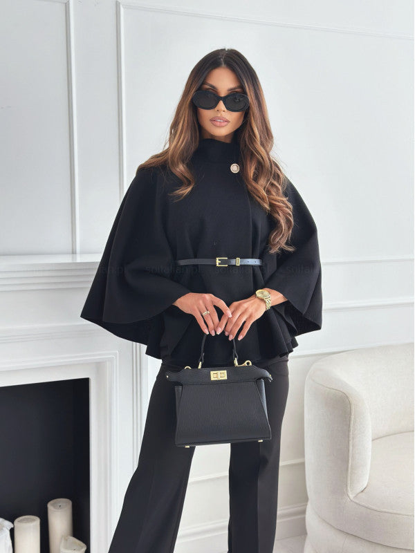 Belted Fit and Flare Longline Coat for Women