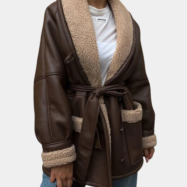 Womens Longline Belted Tailored Coat