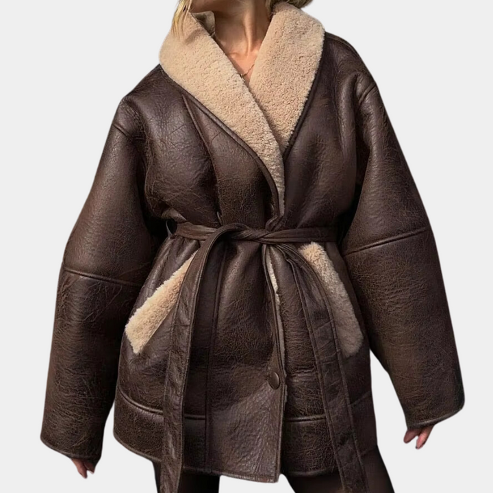 Womens Longline Belted Tailored Coat