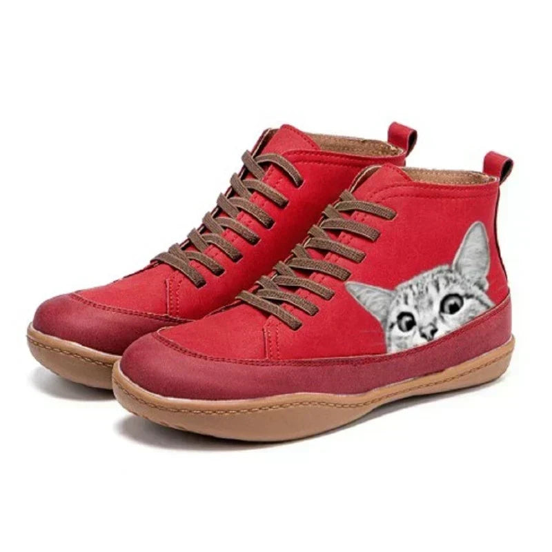 Flat Lace-Up Ankle Boots Women Everyday Style
