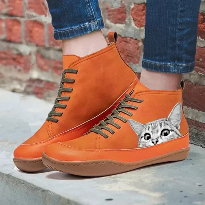 Flat Lace-Up Ankle Boots Women Everyday Style