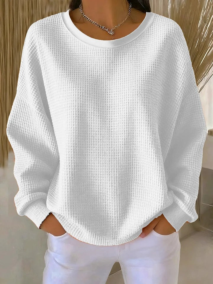 Mens Crew Neck Ribbed Knit Relaxed Oversized Sweater