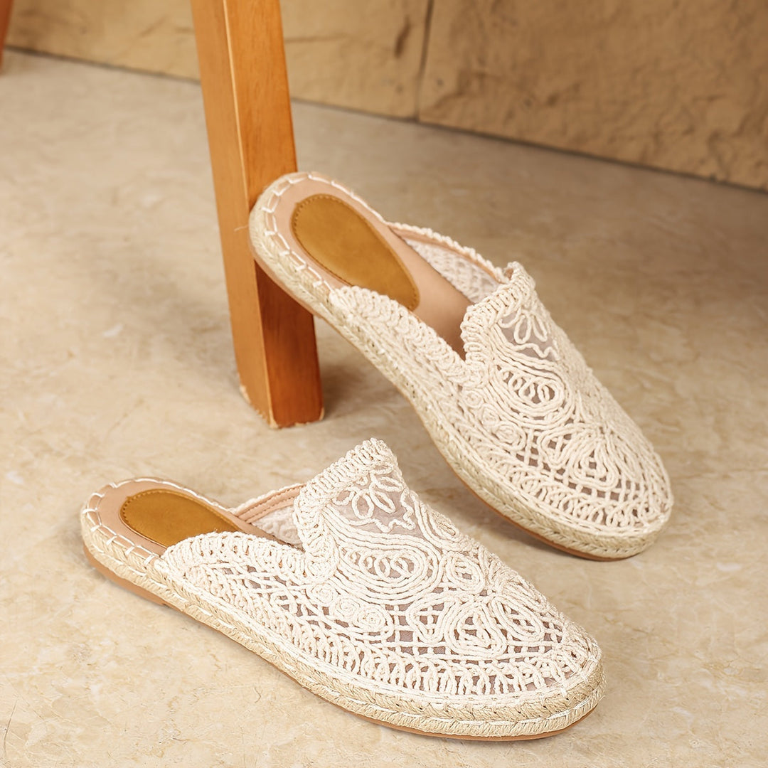 Womens Longline Strappy Flat Mule Sandals