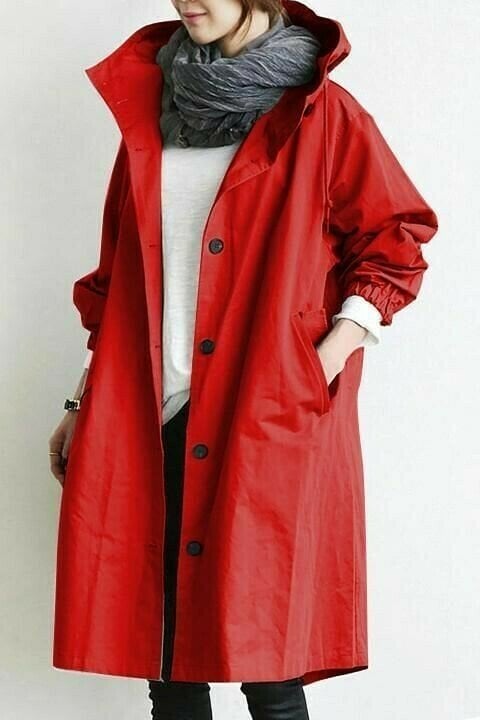 Draped Hooded Longline Heritage Coat Women