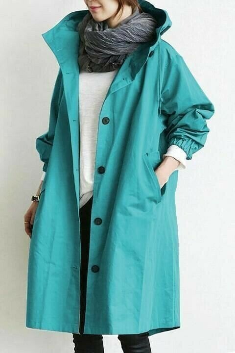 Draped Hooded Longline Heritage Coat Women