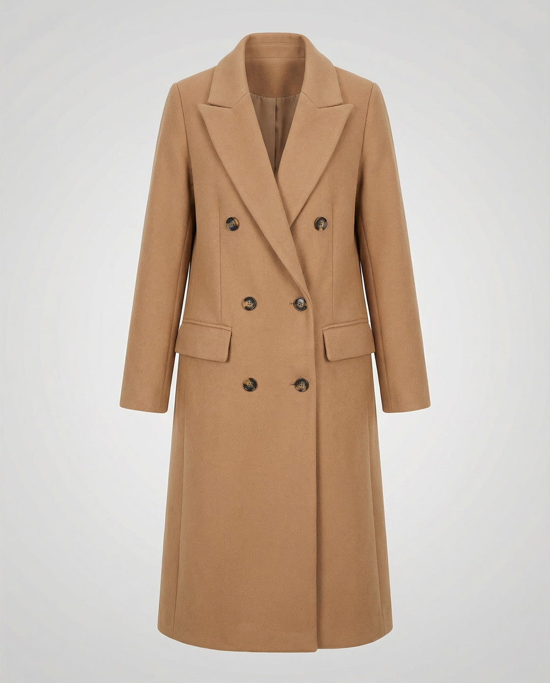 Womens Longline Belted Trench Coat Relaxed Tailored Fit