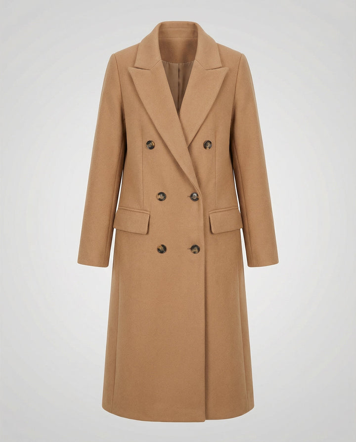 Womens Longline Belted Trench Coat Relaxed Tailored Fit