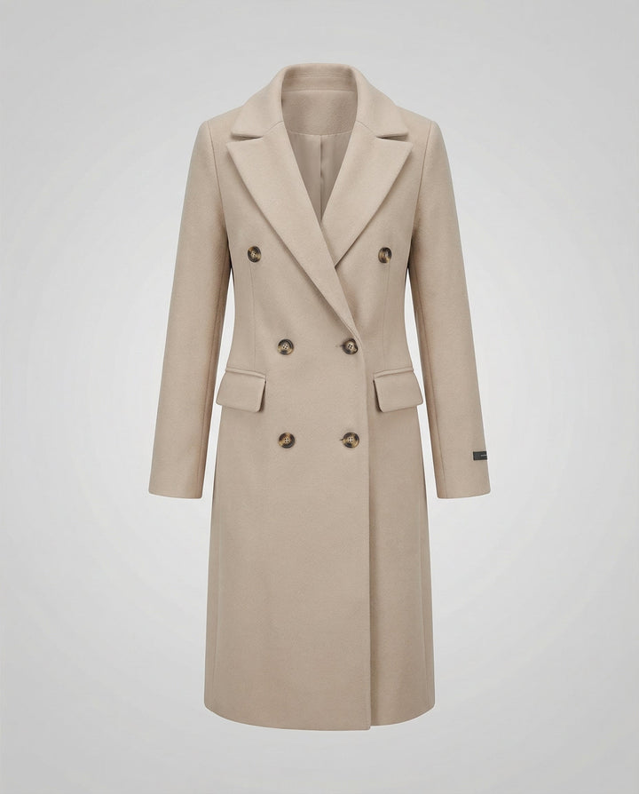 Womens Longline Belted Trench Coat Relaxed Tailored Fit