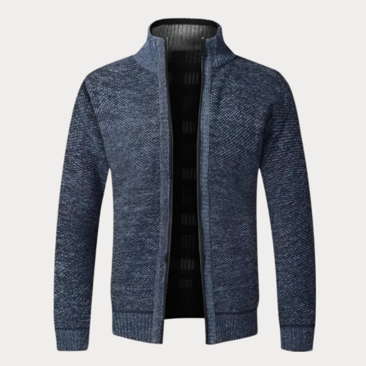 Zip Up Draped Sculpted Cardigan for Women