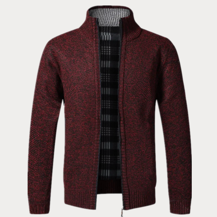 Zip Up Draped Sculpted Cardigan for Women