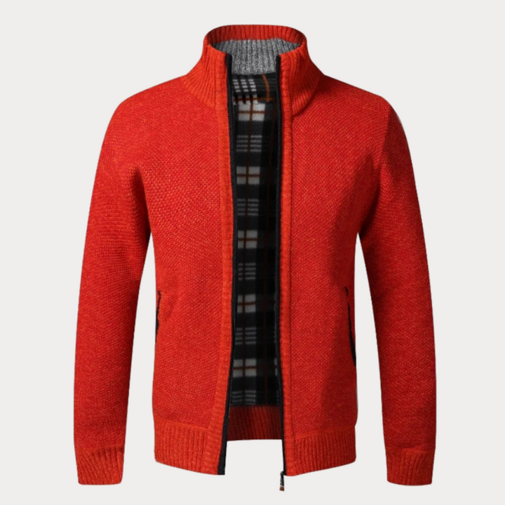 Zip Up Draped Sculpted Cardigan for Women
