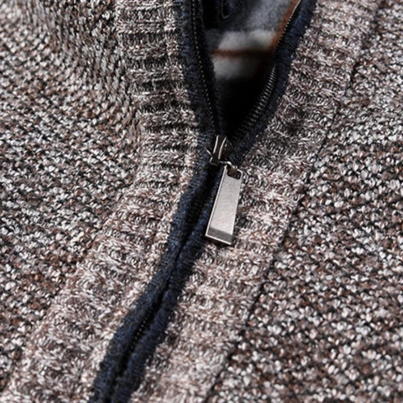 Zip Up Draped Sculpted Cardigan for Women