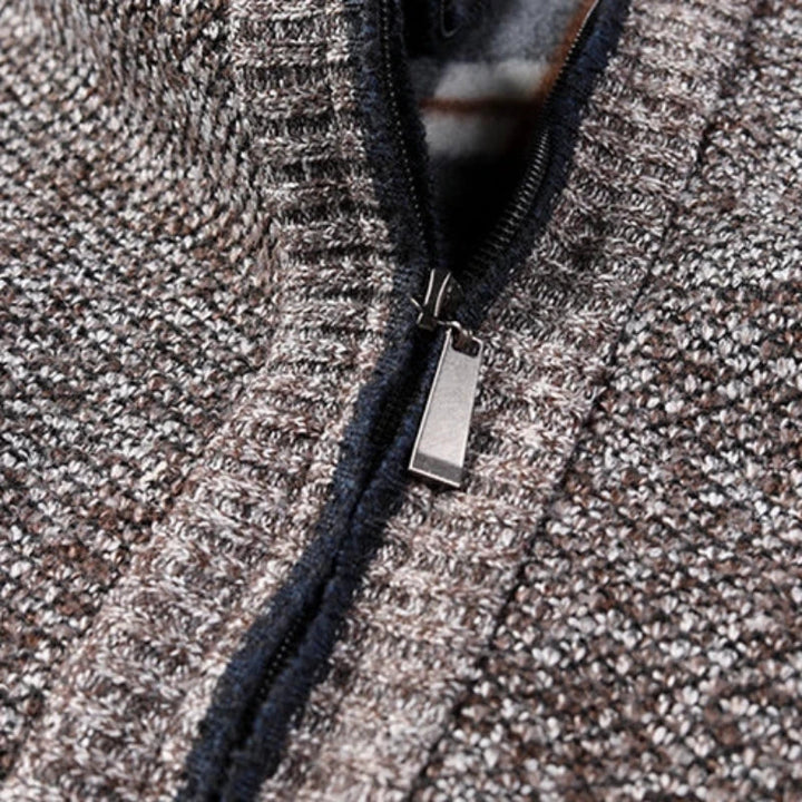 Zip Up Draped Sculpted Cardigan for Women