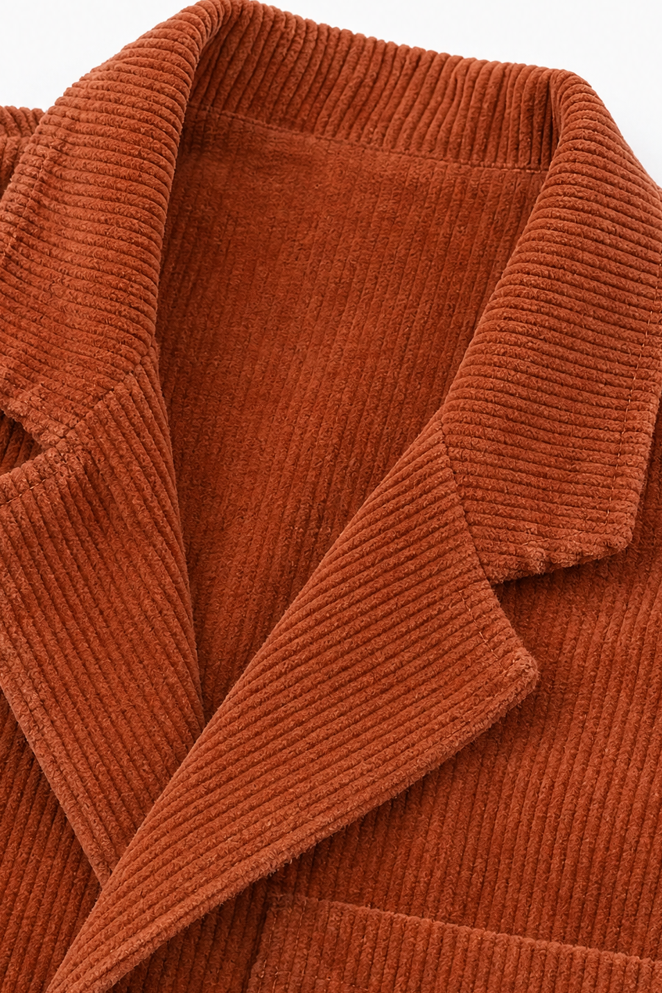 Women Corduroy Blazer Structured Shoulder Relaxed Fit