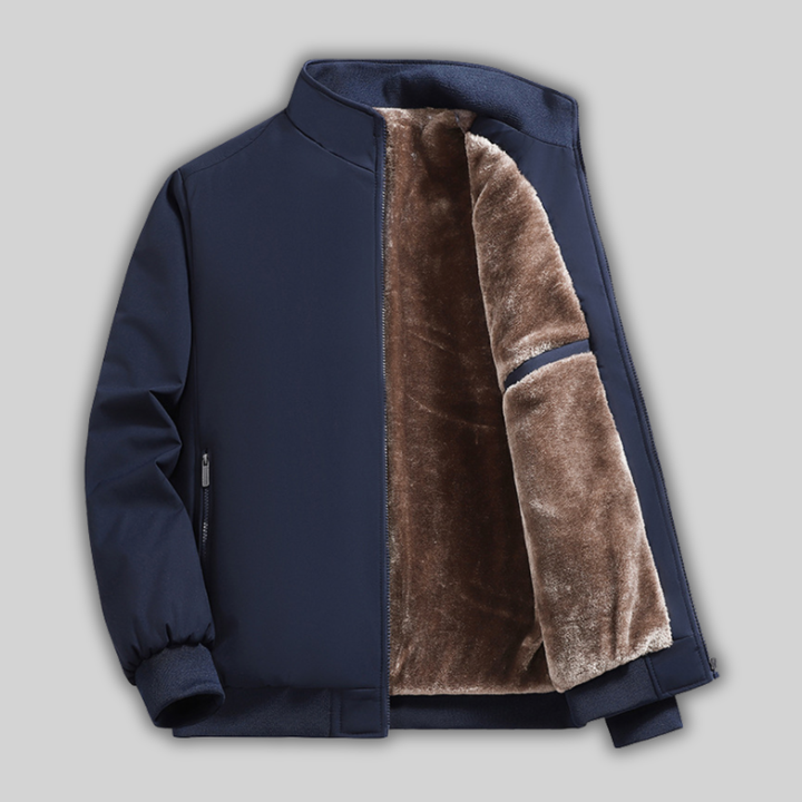 Mens High Neck Longline Tailored Coat