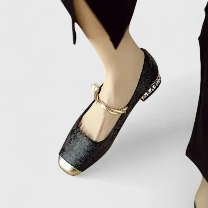 Vintage Mary Jane Flats Leather Style Women