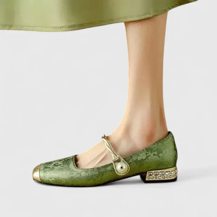 Vintage Mary Jane Flats Leather Style Women