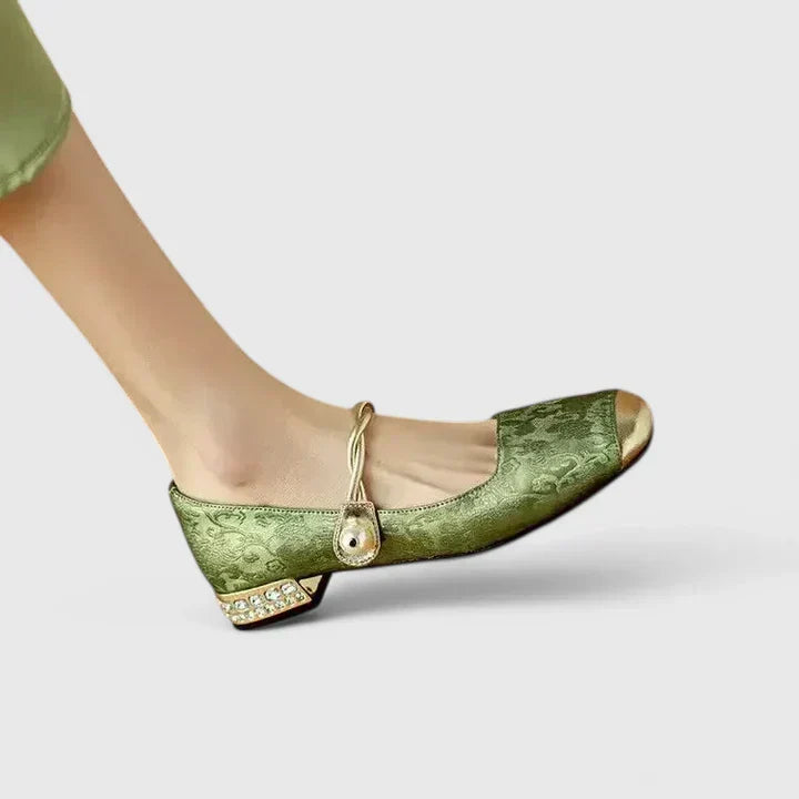 Vintage Mary Jane Flats Leather Style Women