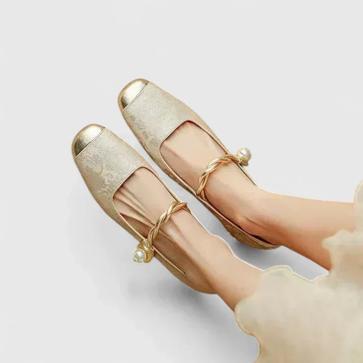 Vintage Mary Jane Flats Leather Style Women