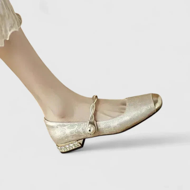 Vintage Mary Jane Flats Leather Style Women