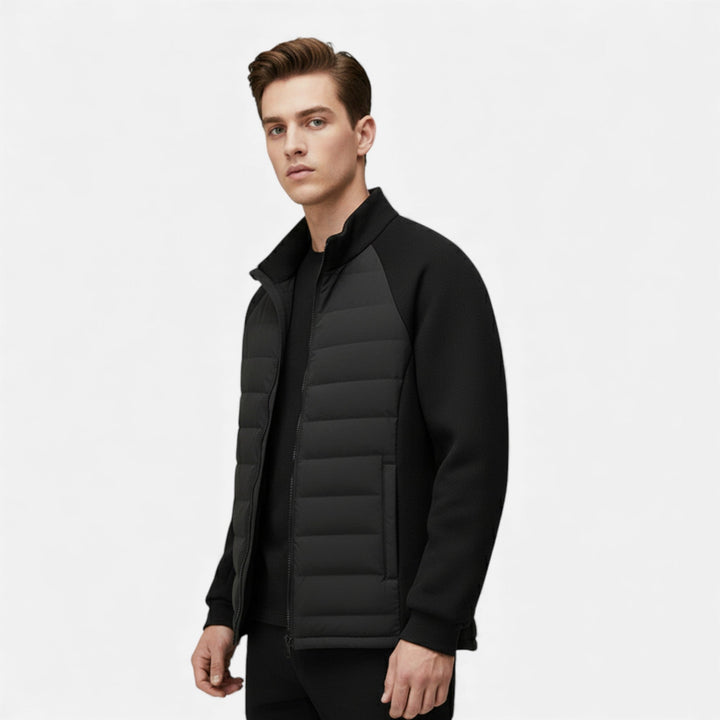 Mens Quilted High Neck Puffer Jacket Sartorial Fit