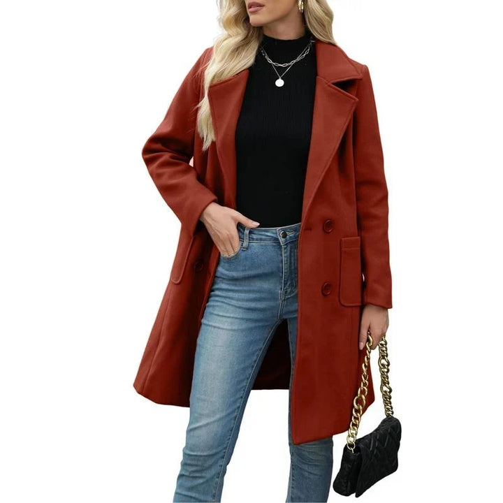 Longline Double Breasted Coat Women Tailored Everyday