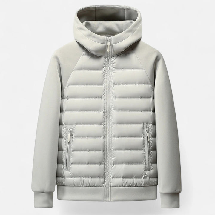Mens Quilted Hooded Longline Puffer Jacket