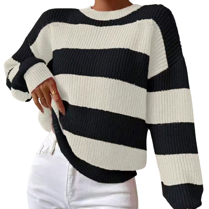 Chunky Crew Neck Oversized Longline Sweater Women
