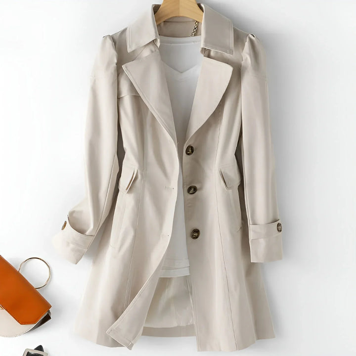 Fluid Trench Coat Relaxed Notch Lapel Womens