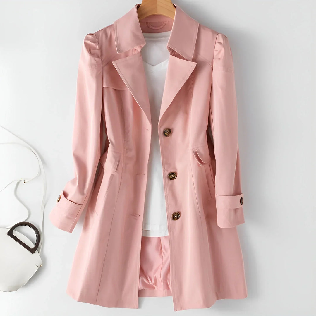 Fluid Trench Coat Relaxed Notch Lapel Womens