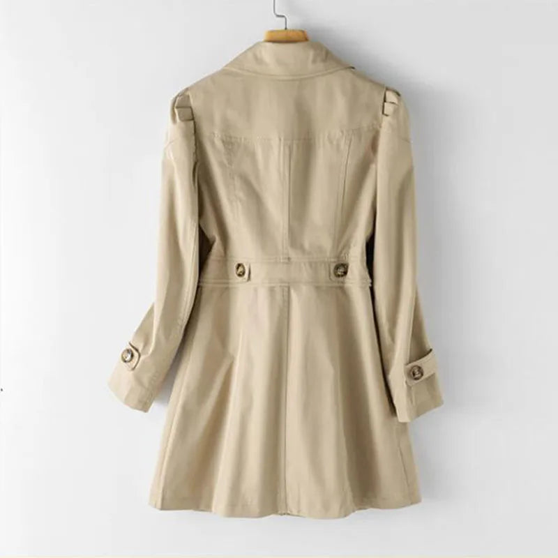 Fluid Trench Coat Relaxed Notch Lapel Womens