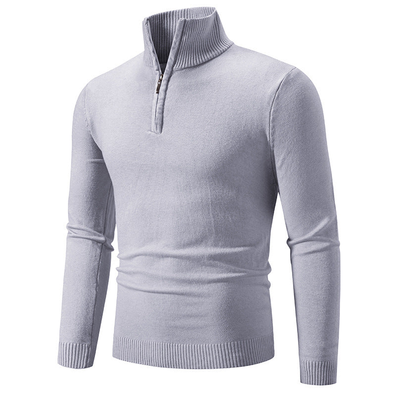 Mens Zip Up Longline Heritage Knit Sweater