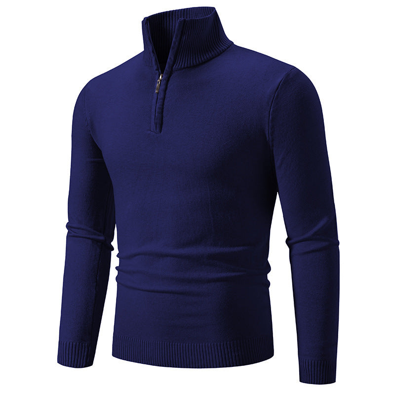 Mens Zip Up Longline Heritage Knit Sweater