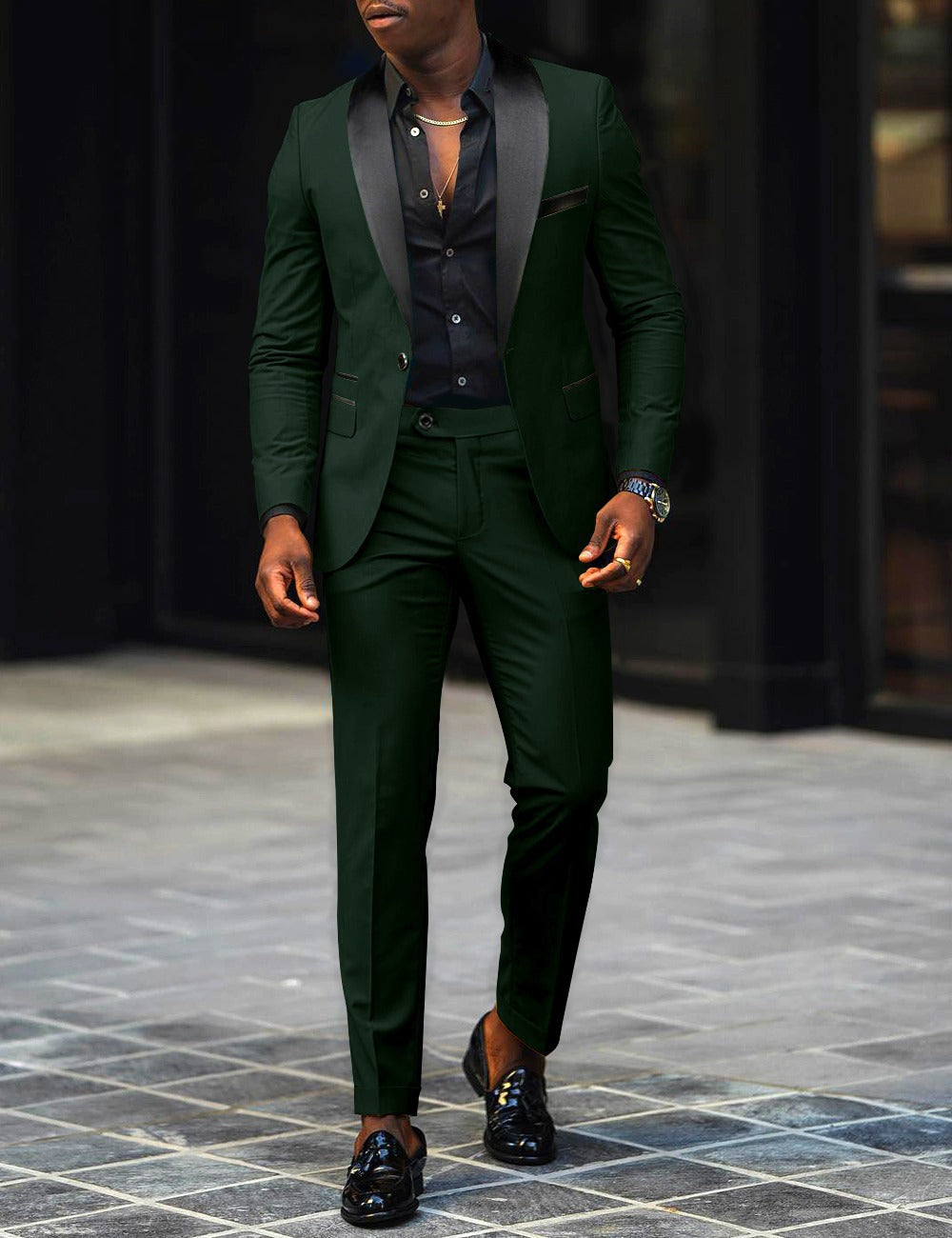 Mens Straight Leg Tailored Suit Modern Fit
