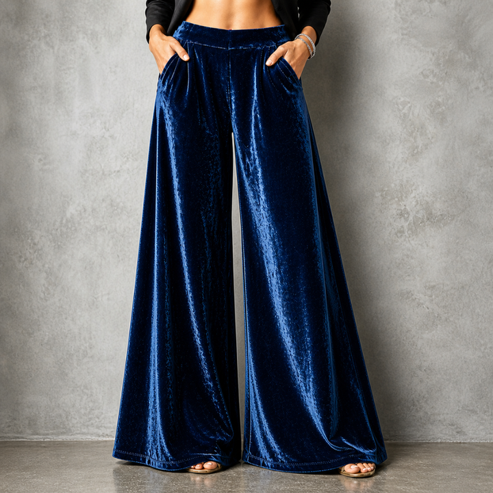 High Waisted Wide Leg Pants Bohemian Flowy Women
