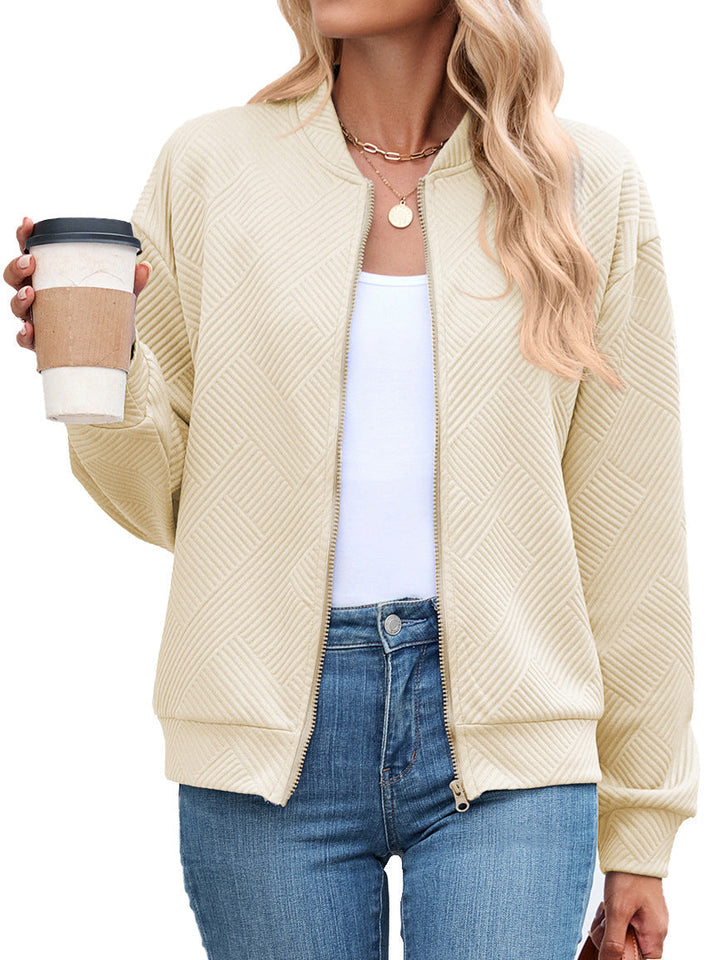 Quilted Puffer Jacket High Neck Oversized Women